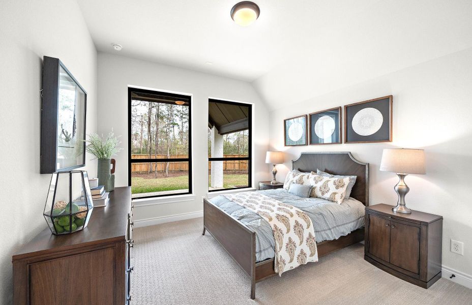 Furnished interior view inside a new home in Bridgeland 60′, Cypress (Image 18).