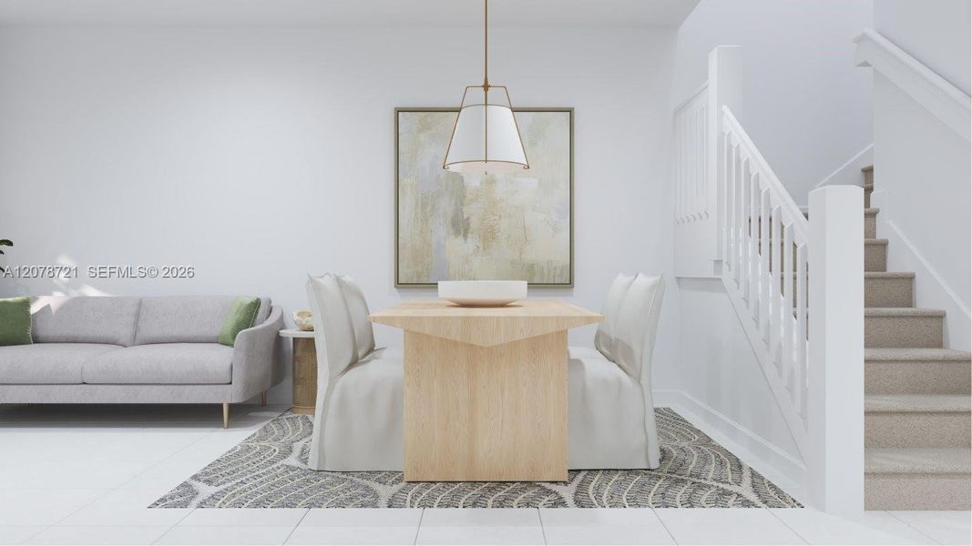 Furnished interior view inside a new home in Altamira, Homestead (Image 7).