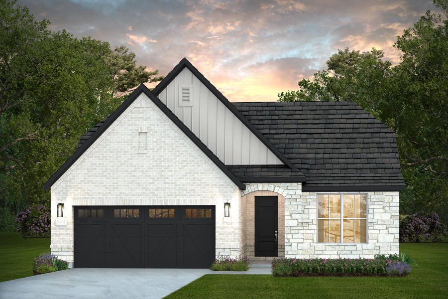 Representative exterior photo of a completed home built from the Mystique by Del Webb in Sun City Texas, Georgetown, TX (Image 25). Representative exterior photo of a completed home built from the Mystique by Del Webb in Sun City Texas, Georgetown, TX (Image 25).
