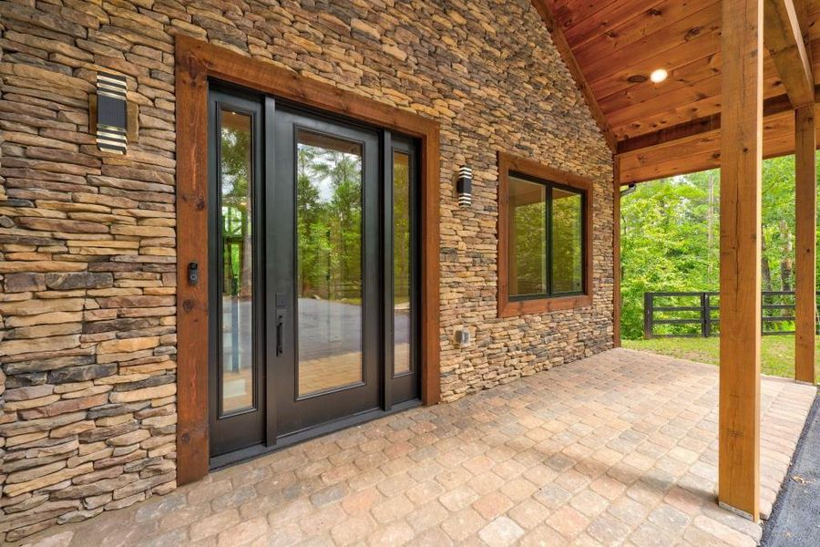 Exterior details and patio area of a home in , Ellijay (Image 3). Exterior details and patio area of a home in , Ellijay (Image 3).