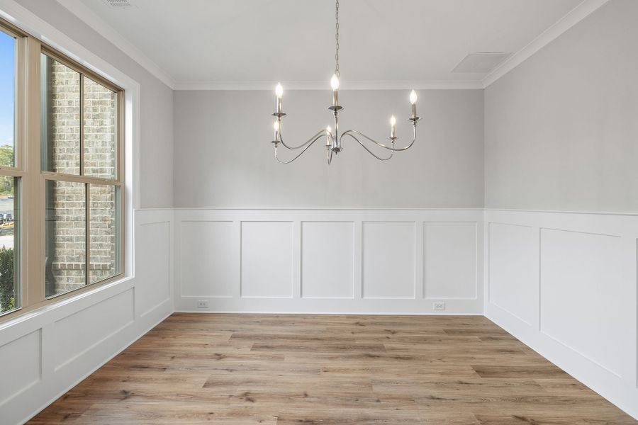 Spacious dining room with plenty of natural light