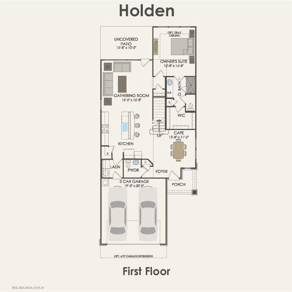 2D floor plan layout of this home in Ellerden, Tomball, TX (Image 1).