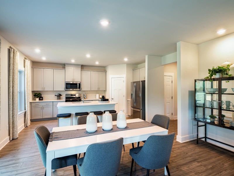Furnished interior view inside a new home in The Coves at Lakes of Cane Bay II, Summerville (Image 10). Furnished interior view inside a new home in The Coves at Lakes of Cane Bay II, Summerville (Image 10).