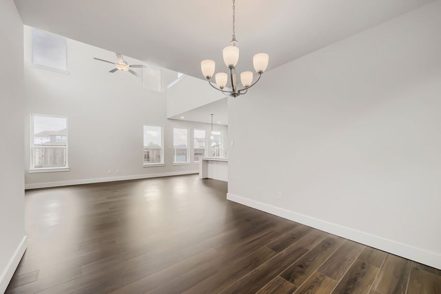 Representative photo of dining room/living room for Plan 1458