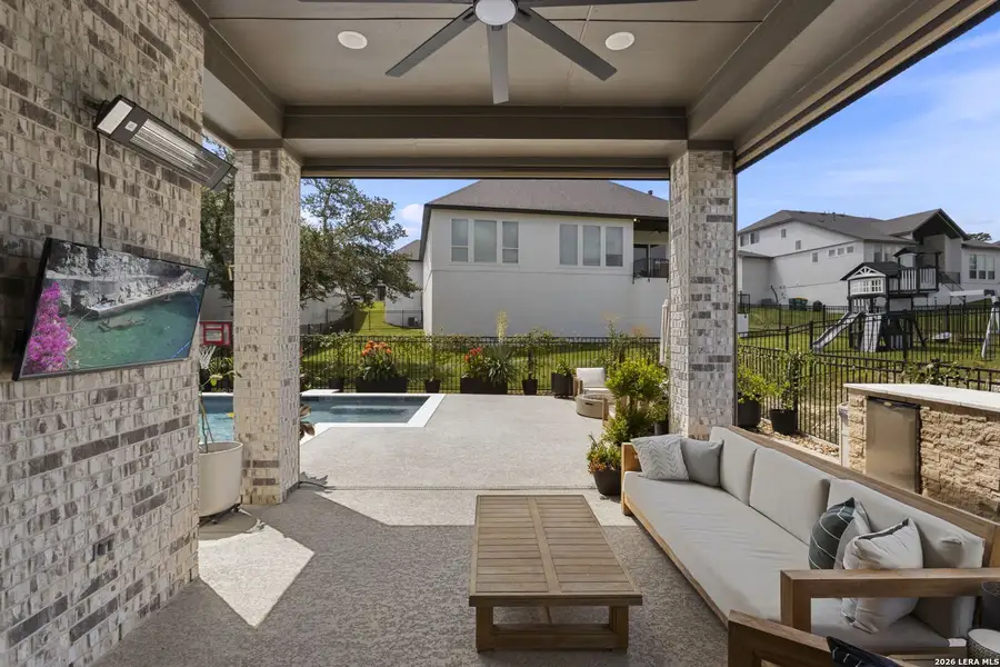 Exterior details and patio area of a home in Esperanza, Boerne (Image 3).