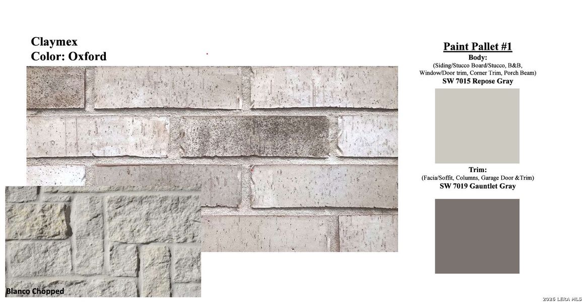 Sample of building materials used in homes in The Parklands, Schertz (Image 4). Sample of building materials used in homes in The Parklands, Schertz (Image 4).