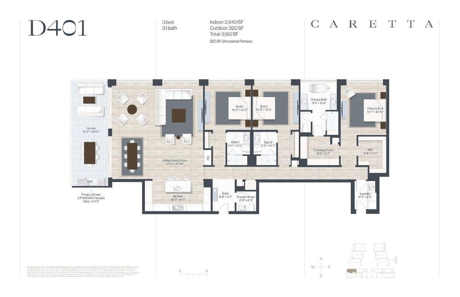 Unit D401 Floorplan