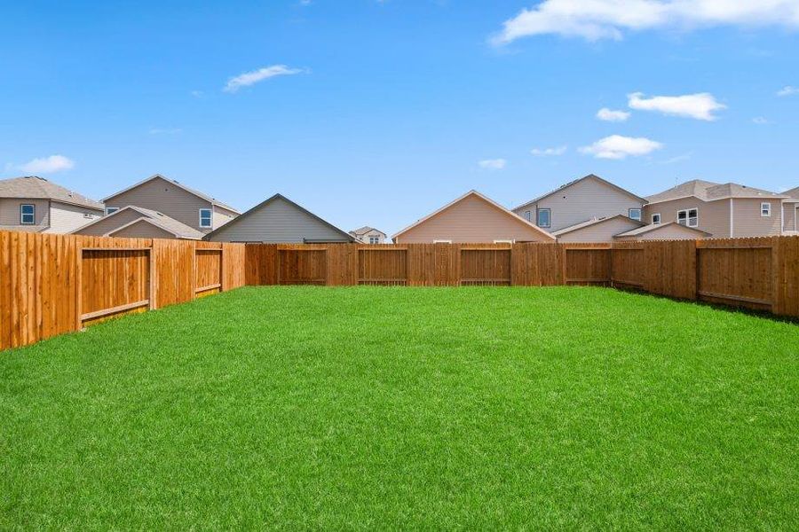 This spacious backyard features a charming covered patio, ideal for outdoor dining or enjoying peaceful evenings. Surrounded by a durable cedar fence, the area offers privacy and plenty of room to create your perfect outdoor oasis.