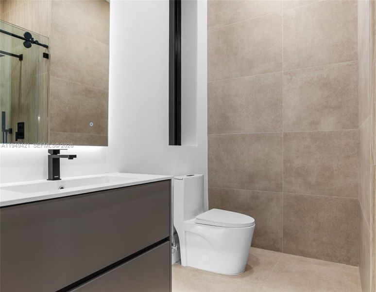 Furnished interior view inside a new home in , Miami (Image 10).