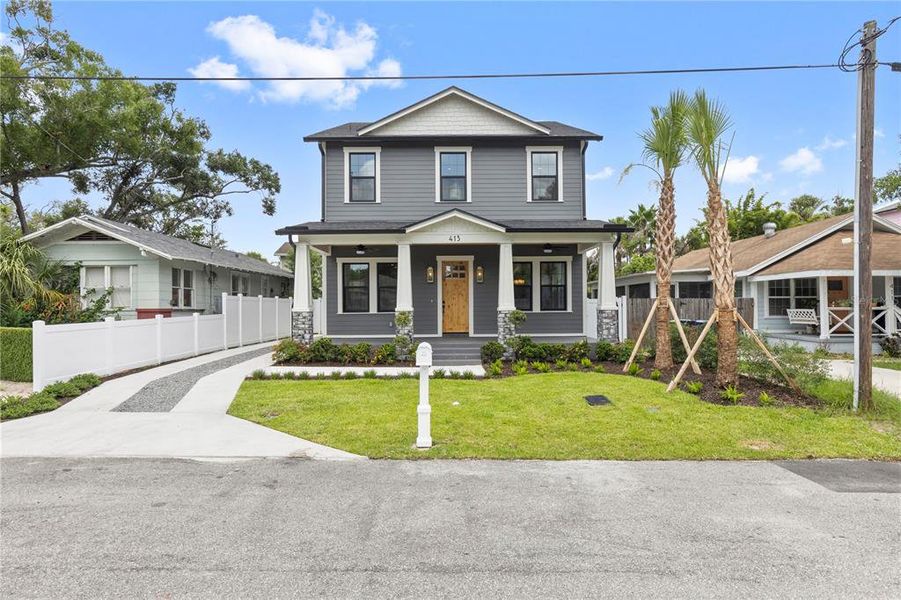 Front exterior of a new home in , Tampa, FL, highlighting curb appeal (Image 29). Front exterior of a new home in , Tampa, FL, highlighting curb appeal (Image 29).
