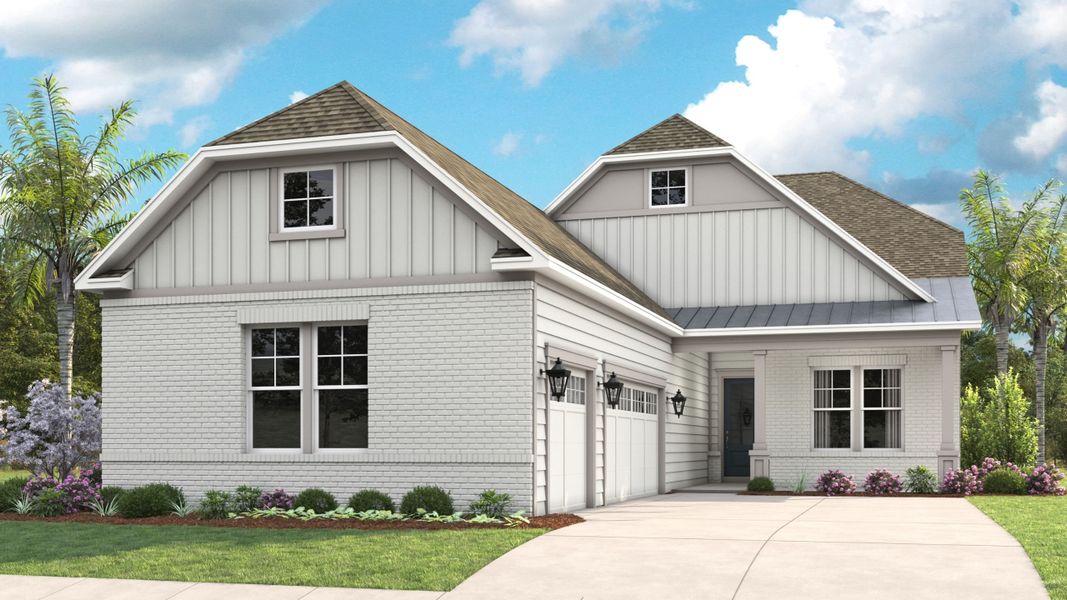 Farmhouse CB | Brick | 3 Car Garage