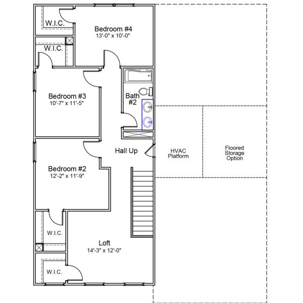 2D floor plan layout of this home in Creekside Ridge, Batesburg-Leesville, SC (Image 3).