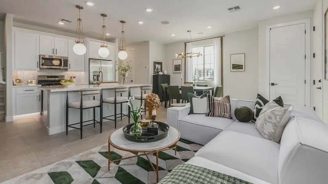 Furnished interior view inside a new home in Flora at Surprise City Center, Surprise (Image 3).