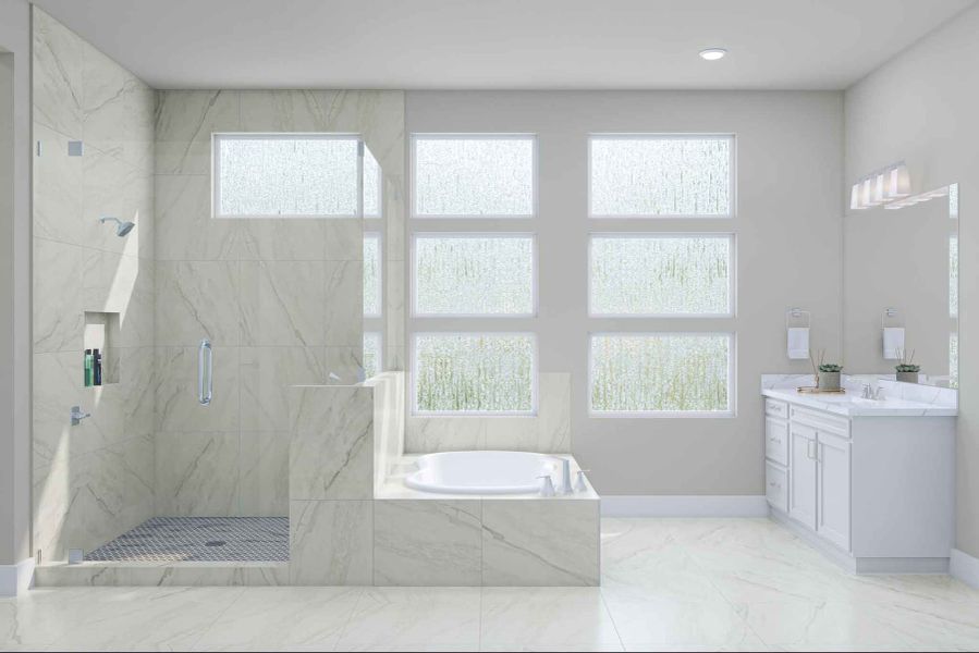 Representative furnished interior of a home built from the Marsala by Tri Pointe Homes in Legacy Grove, Montgomery (Image 12).