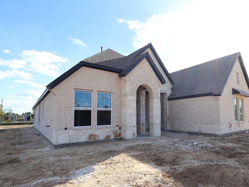 Exterior details and patio area of a home in Sorella, Tomball (Image 3). Exterior details and patio area of a home in Sorella, Tomball (Image 3).