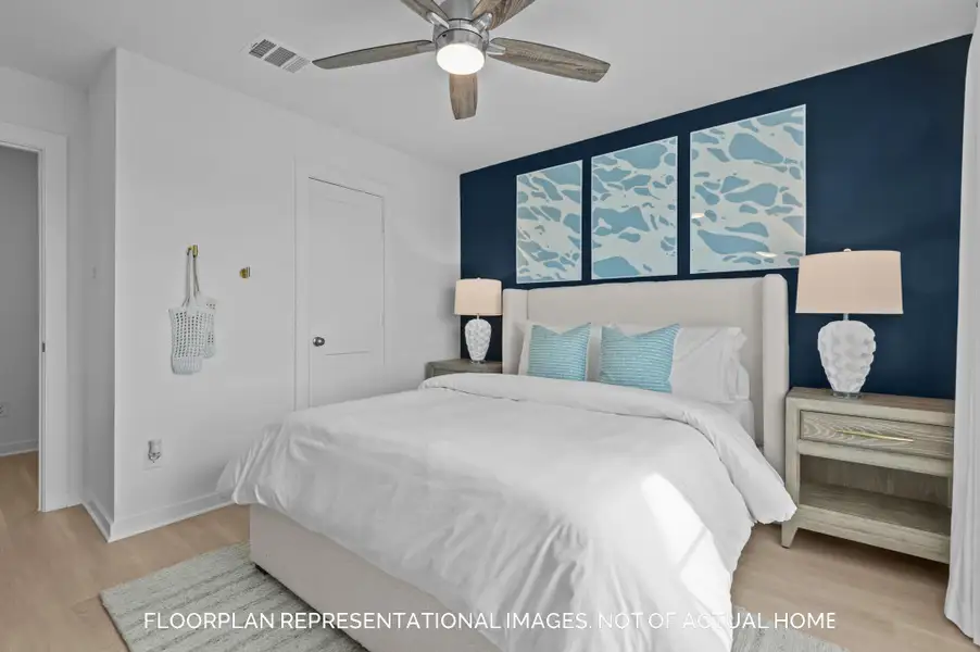 Furnished interior view inside a new home in Lone Star Landing, Montgomery (Image 6).