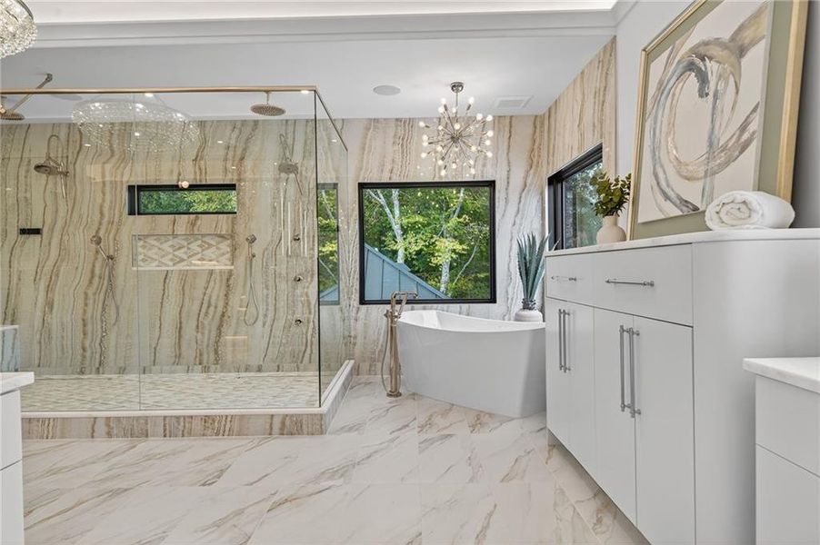 Furnished interior view inside a new home in , Atlanta (Image 12).