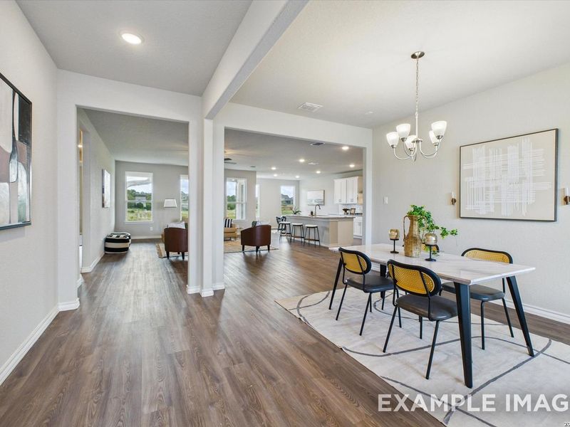 Furnished interior view inside a new home in Potranco Oaks, Castroville (Image 4). Furnished interior view inside a new home in Potranco Oaks, Castroville (Image 4).