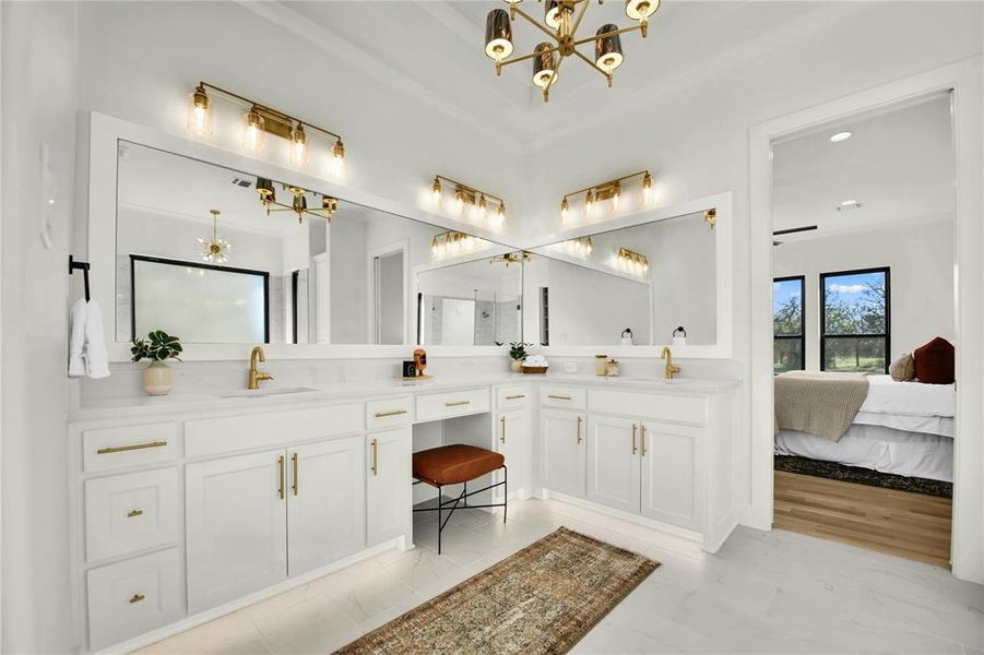 Furnished interior view inside a new home in , Aledo (Image 13).