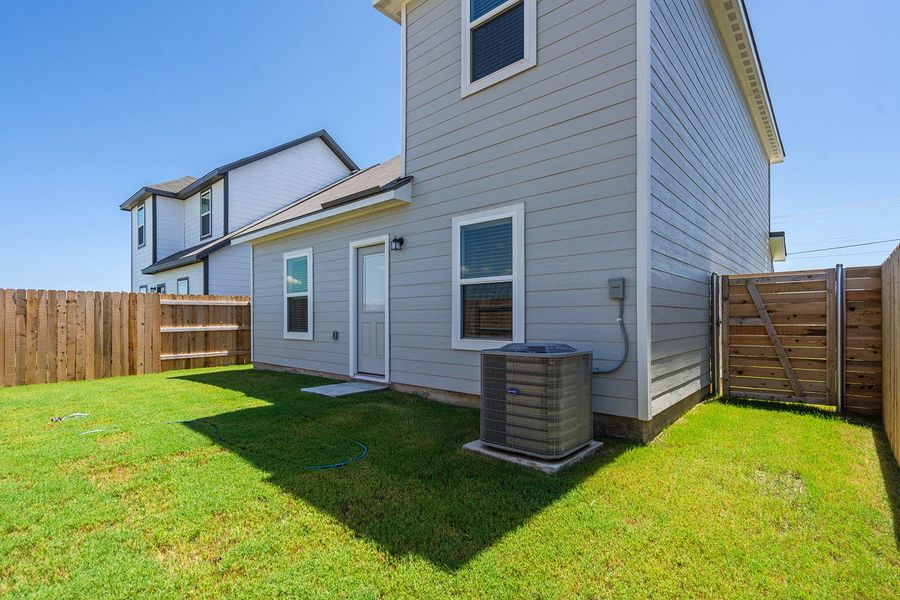 Front exterior of a new home in Canyon Ranch, Jarrell, TX, highlighting curb appeal (Image 1). Front exterior of a new home in Canyon Ranch, Jarrell, TX, highlighting curb appeal (Image 1).