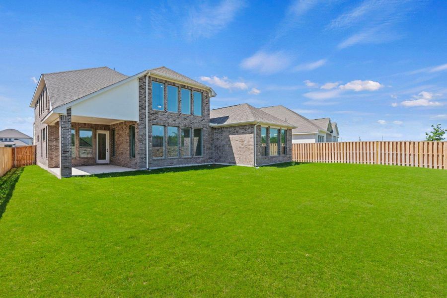 Rear of Home and Private Backyard