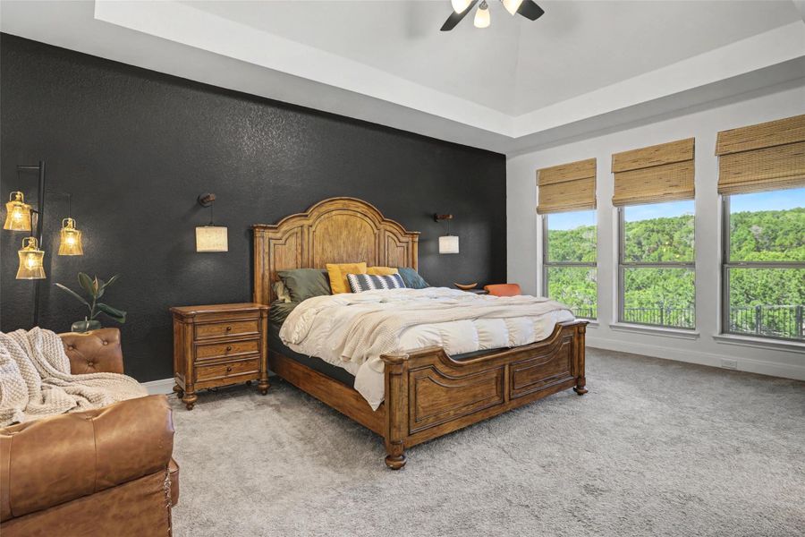 Primary Bedroom greenbelt view