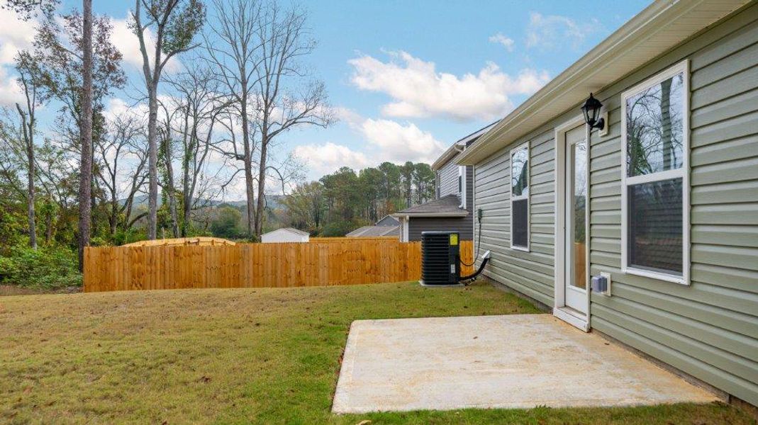 Exterior details and patio area of a home in Lake Terrace, LaFayette (Image 4). Exterior details and patio area of a home in Lake Terrace, LaFayette (Image 4).