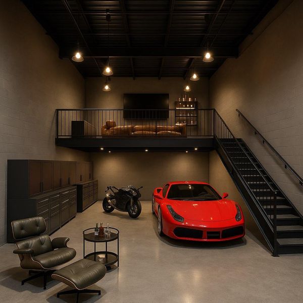 Interior is customizable post-closing. This is a virtual rendering to show what the garage condo can look like.