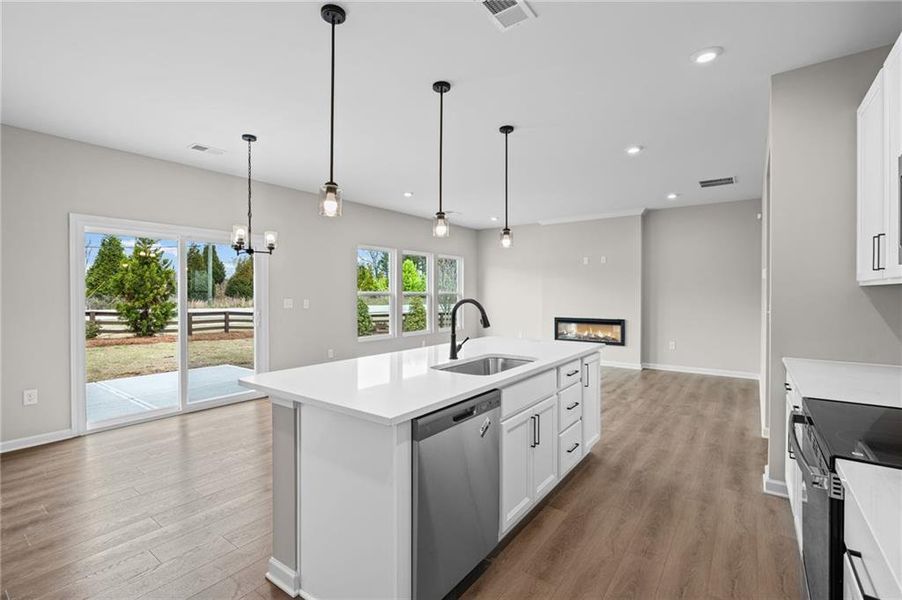 Furnished interior view inside a new home in Crossvine Estates, Braselton (Image 5).