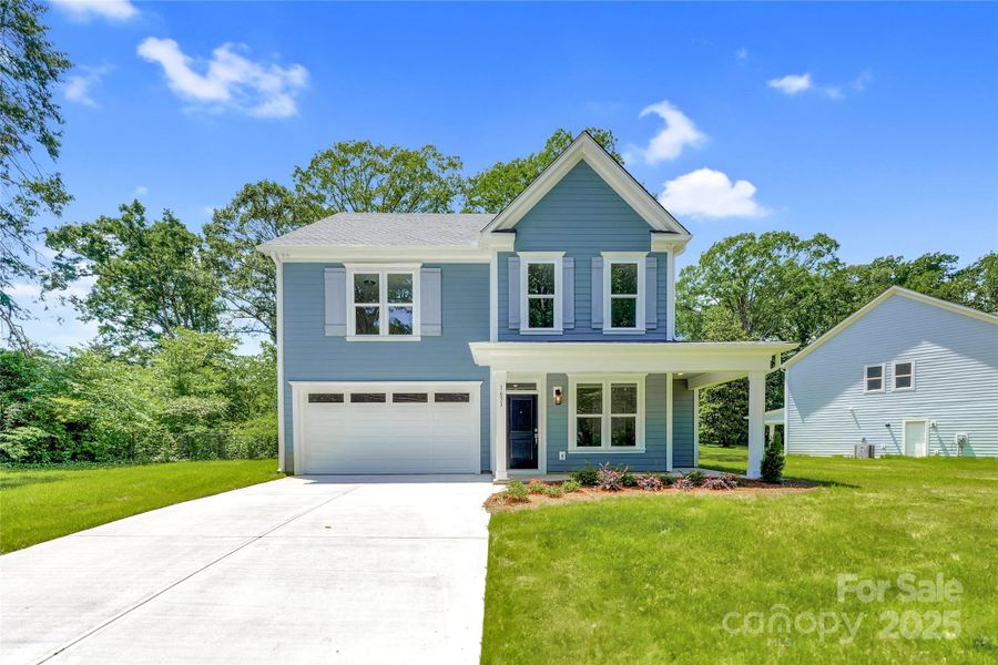 Front exterior of a new home in , Gastonia, NC, highlighting curb appeal (Image 21).