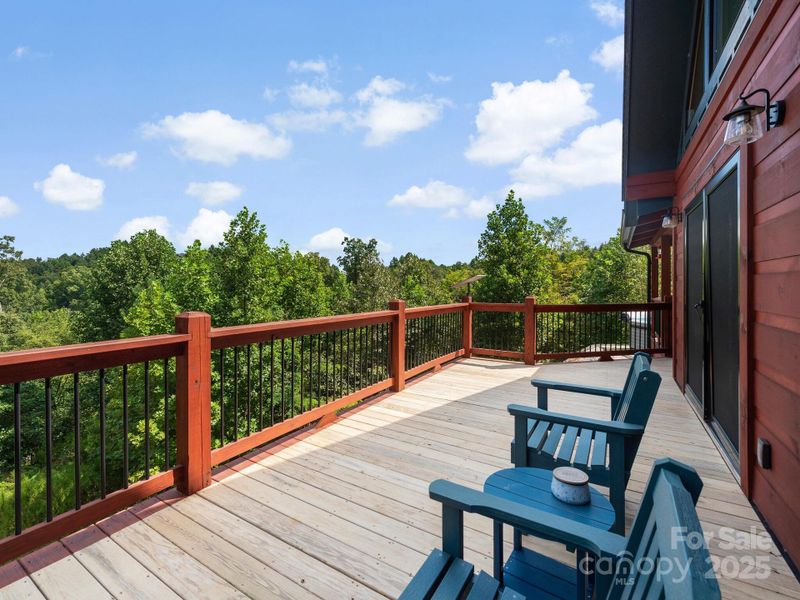 Rear Deck with Year Round Mountain Views