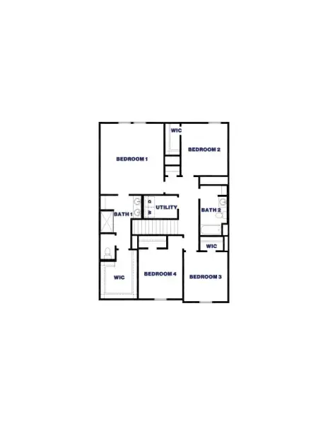 2D floor plan layout for the Grace by D.R. Horton in Indian Springs, Crosby, TX (Image 4).