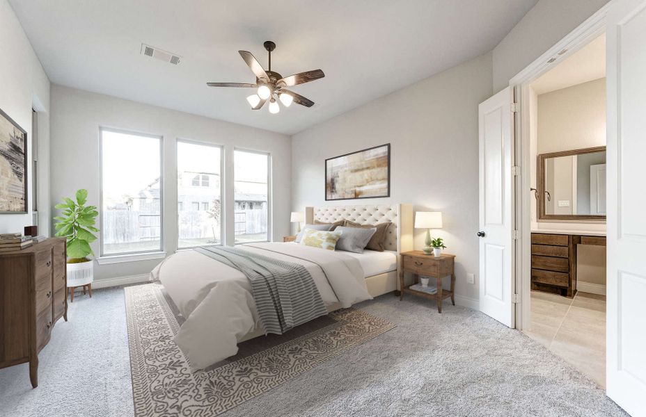Representative furnished interior of a home built from the 3799 by Ravenna Homes in The Woodlands Hills 65′, Willis (Image 13). Representative furnished interior of a home built from the 3799 by Ravenna Homes in The Woodlands Hills 65′, Willis (Image 13).