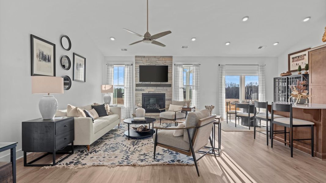 Representative furnished interior of a home built from the Parker by DRB Homes in Foxbank, Gray Court (Image 6).