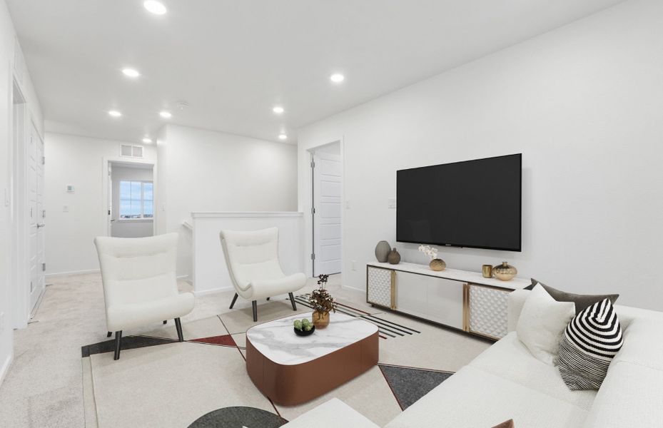 Representative furnished interior of a home built from the Topaz by Pulte Homes in Wolf Creek Run West, Strasburg (Image 9).