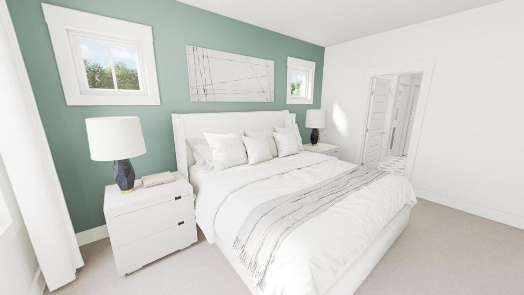 Furnished interior view inside a new home in Golden Gate, High Point (Image 9).