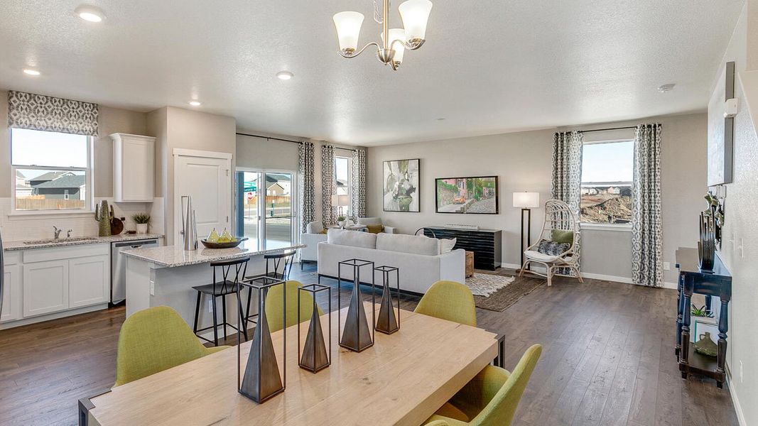 Furnished interior view inside a new home in The Ridge at Lorson Ranch, Colorado Springs (Image 5).