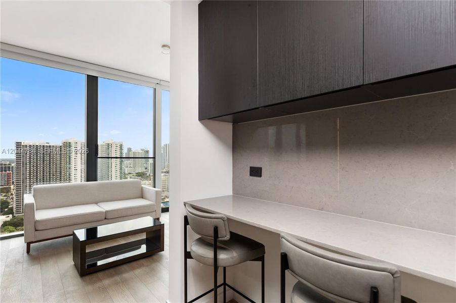 Furnished interior view inside a new home in , Miami (Image 12). Furnished interior view inside a new home in , Miami (Image 12).
