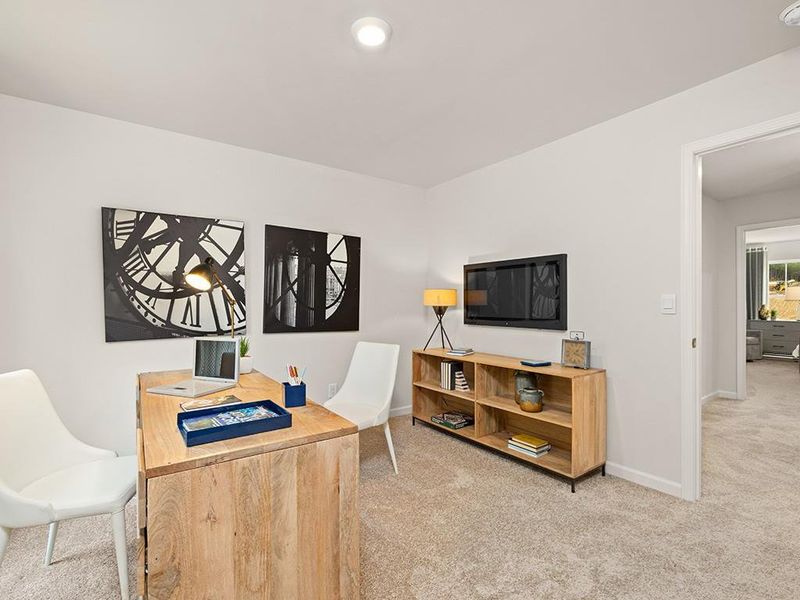 Furnished interior view inside a new home in Oaks at Cedar Grove, Fairburn (Image 29).