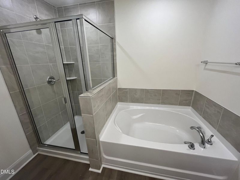 Garden tub w/sep. tile shower Garden tub w/sep. tile shower