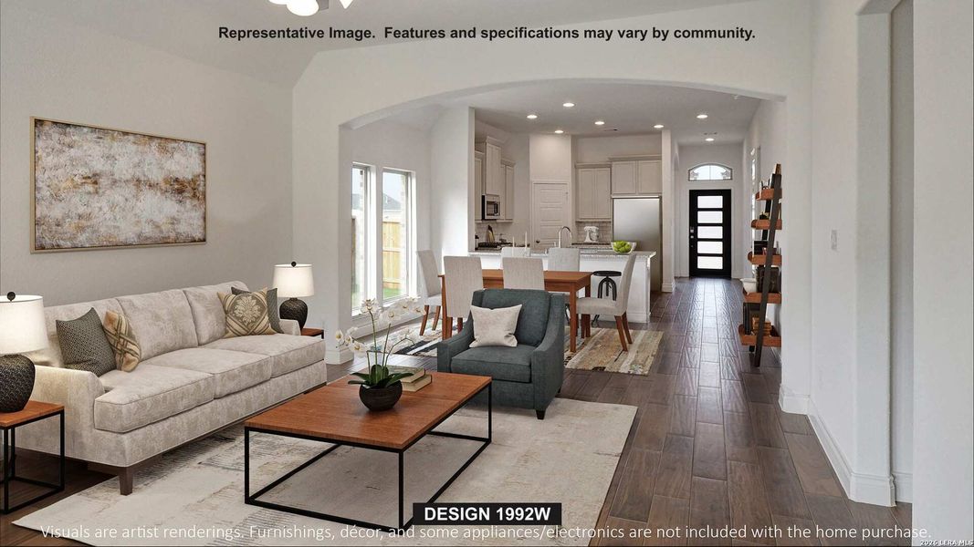 Furnished interior view inside a new home in Kallison Ranch, San Antonio (Image 4).
