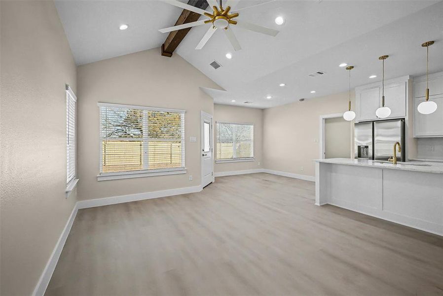 Large and wide open living room