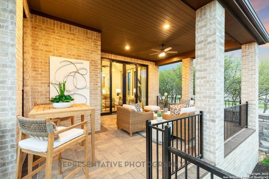 Exterior details and patio area of a home in The Ranches at Creekside, Boerne (Image 22). Exterior details and patio area of a home in The Ranches at Creekside, Boerne (Image 22).