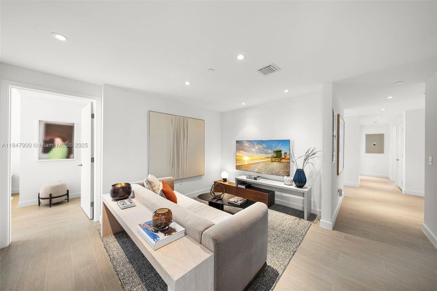 Furnished interior view inside a new home in , Miami Beach (Image 12). Furnished interior view inside a new home in , Miami Beach (Image 12).