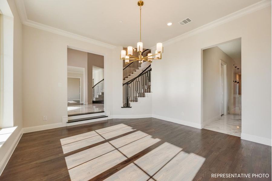 Representative unfurnished interior of a home built from the Hampton III by Grand Homes in Whitestone Estates, Parker (Image 19).