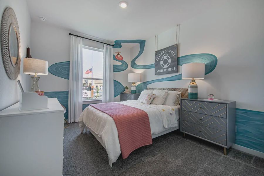 Furnished interior view inside a new home in Stream Waters, Buda (Image 16).
