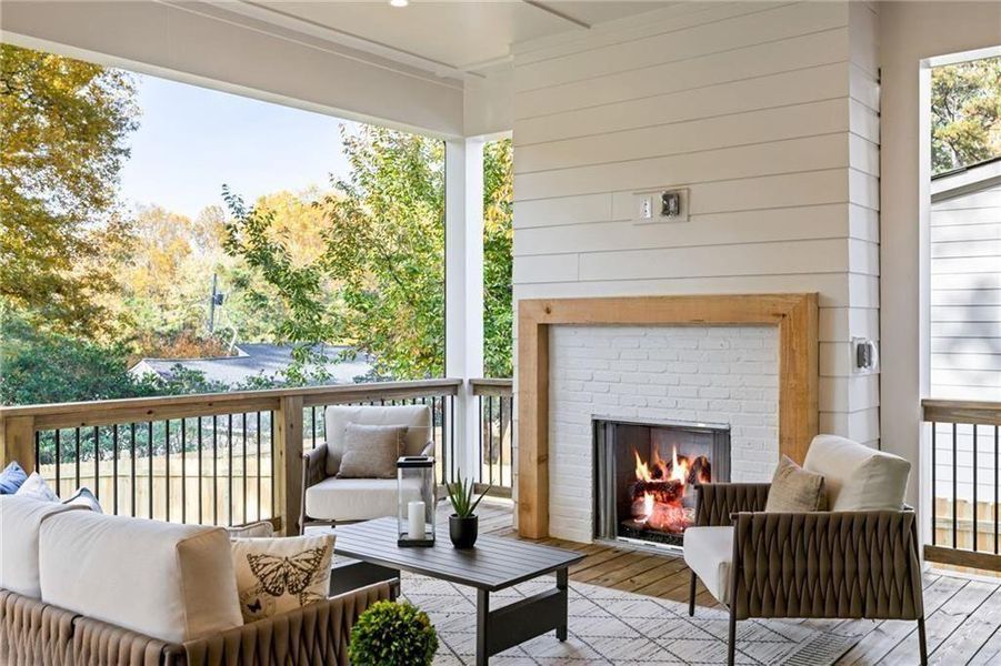 Exterior details and patio area of a home in , Chamblee (Image 25).