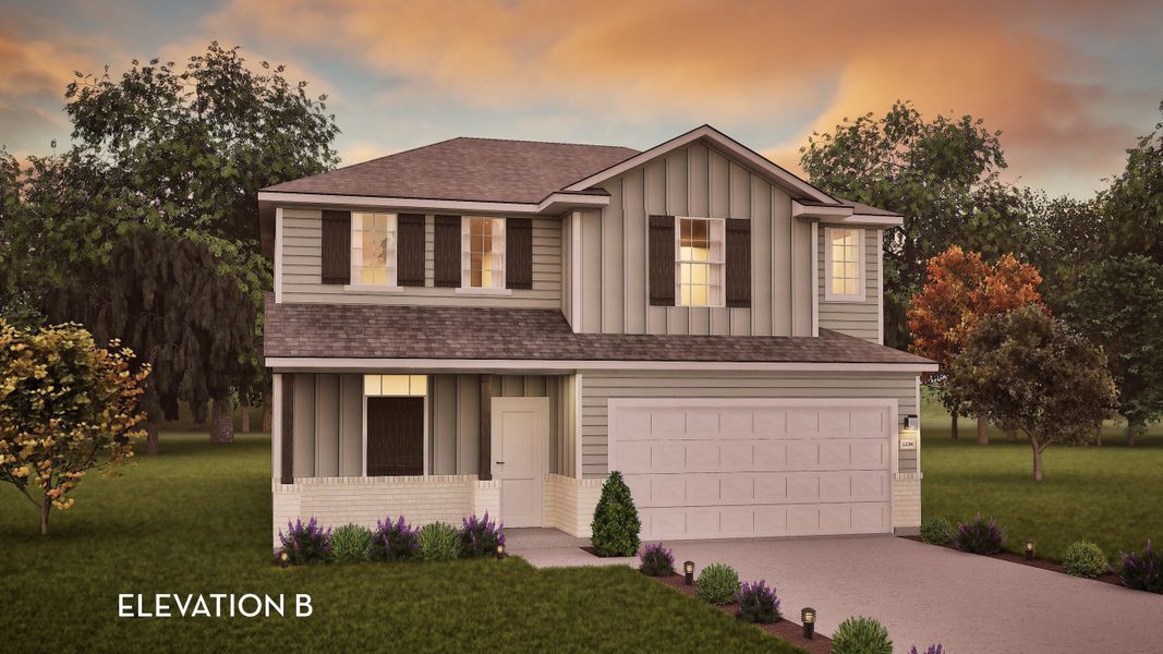 Representative exterior photo of a completed home built from the Lavaca by CastleRock Communities in Austin Colony, Brazoria, TX (Image 2).