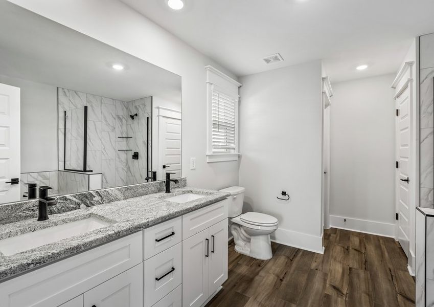 The master bathroom is a serene space.