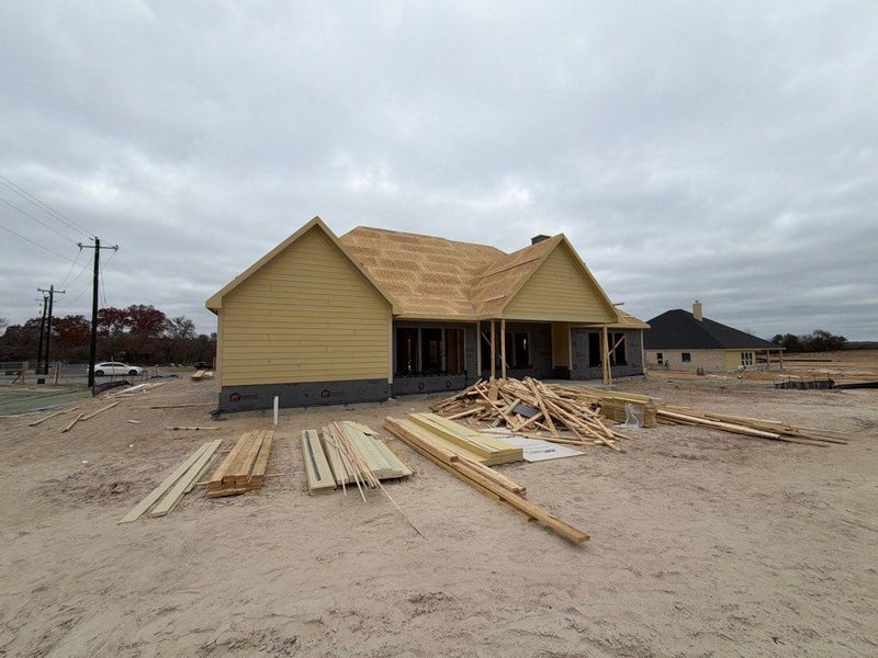 In-progress construction of a new home in Eagle Ridge Estates, Weatherford, TX (Image 4).
